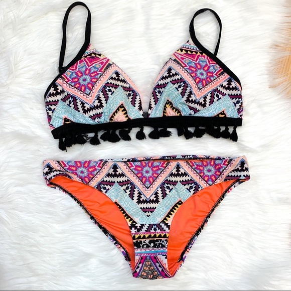 Seafolly Sahara Nights Tassel Bikini Set, 4. - Picture 3 of 10